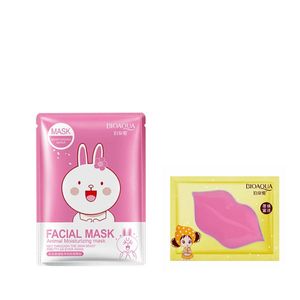 ماسک صورت بایو آکوا مدل رابیت وزن 30 گرم به همراه ماسک لب گریپ فروت بایو آکوا وزن 8 گرم